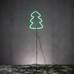 Weihnachts-Neon-Bodenspot grüner Baum inkl. LED mit Timer IP44 - Fura