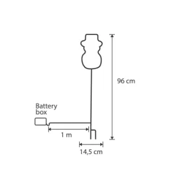 Weihnachts-Neon-Bodenspot Weißer Schneemann inkl. LED mit Timer IP44 - Fura