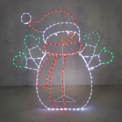 Weihnachts-Stehlampe Schneemann 116cm inkl. LED mit Timer IP44 - Pax
