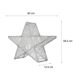 Weihnachts-Stehleuchte Braun 60cm inkl. LED IP54 Akku - Sisine