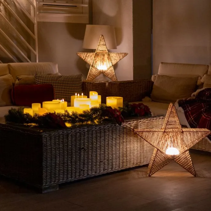 Weihnachts-Stehleuchte Braun 40cm inkl. LED IP54 Akku - Sisine