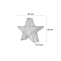 Weihnachts-Stehleuchte Braun 40cm inkl. LED IP54 Akku - Sisine