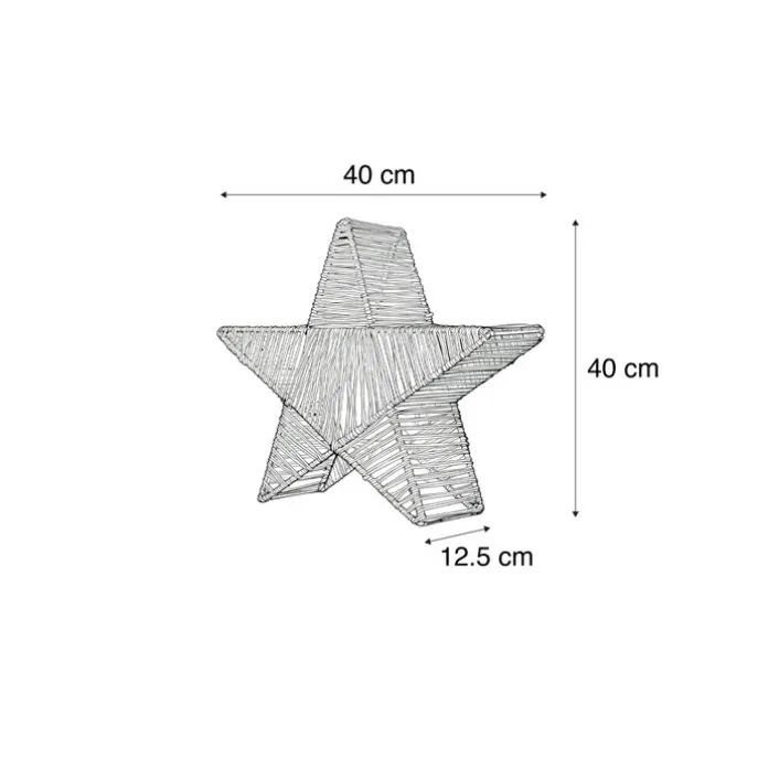 Weihnachts-Stehleuchte Braun 40cm inkl. LED IP54 Akku - Sisine