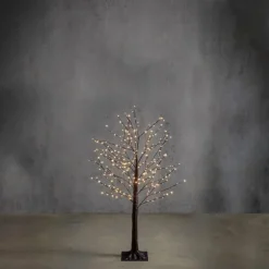 Weihnachts-Stehleuchte brauner Baum 120cm inkl. LED mit Timer IP44 - Ki