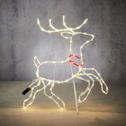 Weihnachts-Stehleuchte Hirsch 50cm inkl. LED mit Timer IP44 - Pax