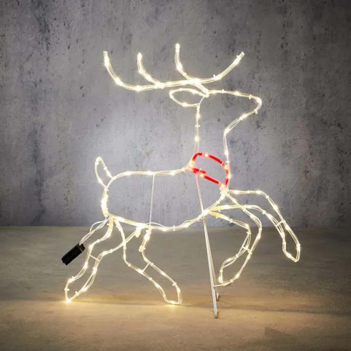 Weihnachts-Stehleuchte Hirsch 50cm inkl. LED mit Timer IP44 - Pax