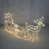 Weihnachts-Stehleuchte Rentier mit Schlitten 176cm inkl. LED mit Timer IP44 - Sori