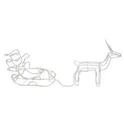 Weihnachts-Stehleuchte Rentier mit Schlitten 176cm inkl. LED mit Timer IP44 - Sori