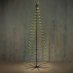 Weihnachts-Stehleuchte schwarz 240cm inkl. LED IP44 mit Fernbedienung - Nagi