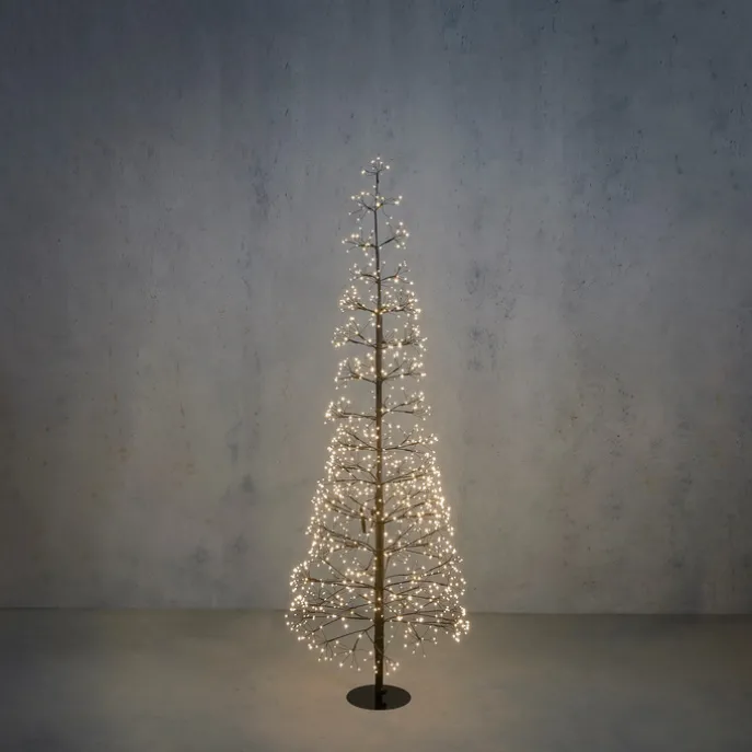 Weihnachts-Stehleuchte Schwarz Baum 150cm inkl. LED mit Timer IP44 - Caspar