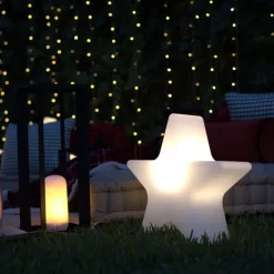 Weihnachts-Stehleuchte weiß 45 cm inkl. wiederaufladbarer Solar-RGBW-LED - Nova