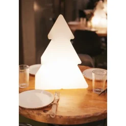 Weihnachts-Stehleuchte weiß 40cm inkl. LED Solar und Akku RGBW - Pinus