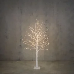 Weihnachts-Stehleuchte Weiß Baum 120cm inkl. LED mit Timer IP44 - Ki