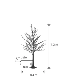 Weihnachts-Stehleuchte Weiß Baum 120cm inkl. LED mit Timer IP44 - Ki