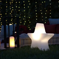 Weihnachts-Stehleuchte weiß 60 cm inkl. wiederaufladbarer RGBW-LED - Nova