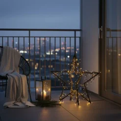 Weihnachtsstern Schwarz inkl. LED IP44 - Brilli