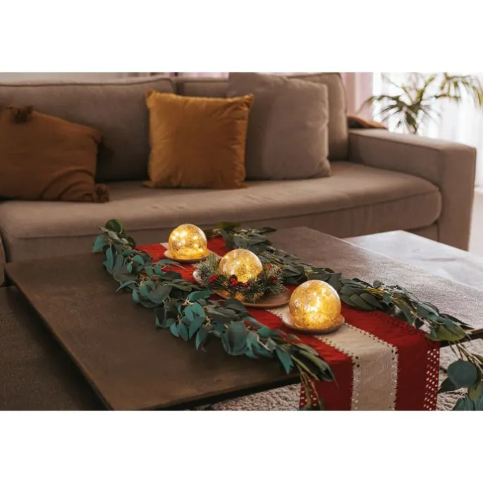 Weihnachts-Tischleuchte Gold 10cm inkl. LED 3er-Set - Lua