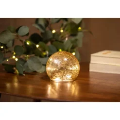 Weihnachts-Tischleuchte Gold 20cm inkl. LED - Lua