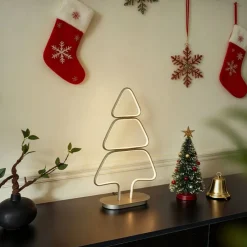 Weihnachts-Tischleuchte Stahl Weihnachtsbaum inkl. LED - Arbre