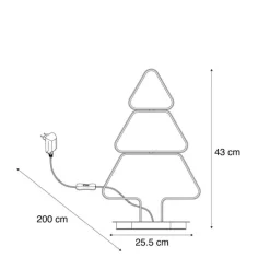 Weihnachts-Tischleuchte Stahl Weihnachtsbaum inkl. LED - Arbre