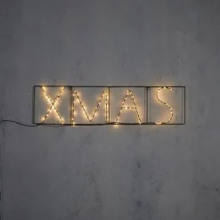 Weihnachts-Wandleuchte schwarz XMAS inkl. LED mit Timer IP44 - Yoro