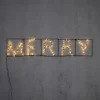 Weihnachts-Wandleuchte Schwarz MERRY inkl. LED mit Timer IP44 - Yoro