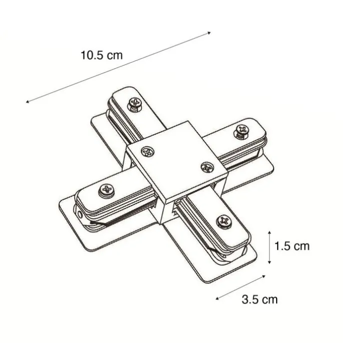 X-Kupplung für 1-Phasen-Schiene schwarz - Iconic