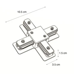 X-Verbinder für 1-Phasen-Schiene weiß - Iconic