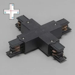 X-Verbinder für 3-Phasen-Schiene Schwarz - 3-Phasen