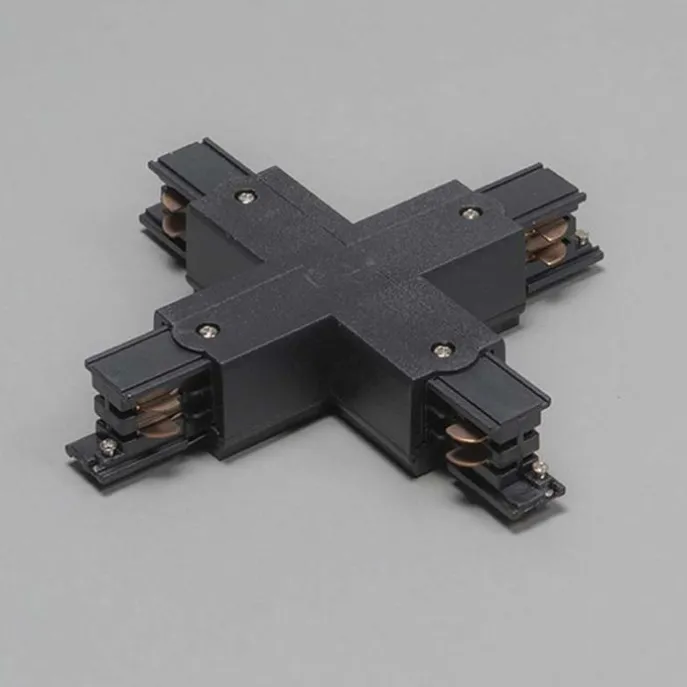 X-Verbinder für 3-Phasen-Schiene Schwarz - 3-Phasen