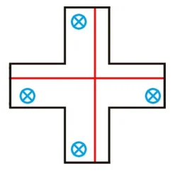 X-Verbinder für 3-Phasen-Schiene Schwarz - 3-Phasen