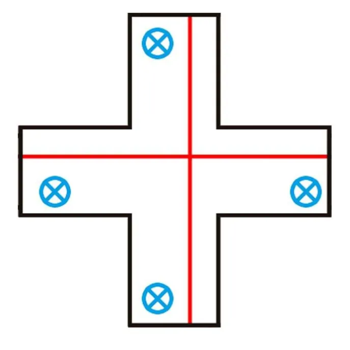 X-Verbinder für 3-Phasen-Schiene Schwarz - 3-Phasen